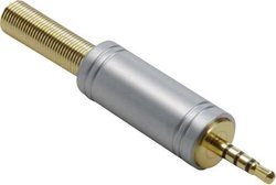 Złącze męskie jack 2,5 mm BKL Electronic 1103086 1103086, złocony, złącze męskie proste, 1 szt.