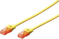 Kabel krosowy DIGITUS Professional CAT 6 U-UTP, LSZH, AWG 26/7, skrętka, długość 0,5 m, żółty Kabel LAN Digitus DK-1617-005/Y, 1 szt., RJ45, CAT 6, U/UTP, 0.50 m, żółty