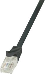 Kabel LAN LogiLink CP2013U, 1 szt., RJ45, CAT 6, U/UTP, 0.25 m, czarny