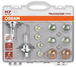 OSRAM TRUCKSTAR® PRO KIT H7, zapasowy pojemnik na lampy do wymiany lamp w podróży Żarówka samochodowa OSRAM Truckstar, 24 V, 1 szt.