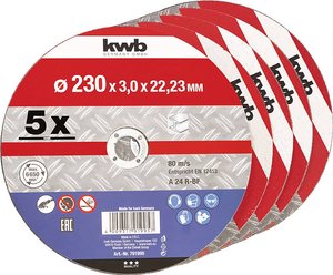 Tarcza tnąca prosta kwb  791995 230 mm 5 szt.