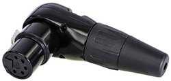 Złącze męskie XLR Rean AV RC5FR-B RC5FR-B, złącze, kątowe, 1 szt.