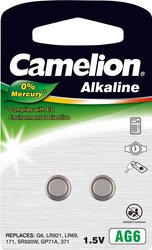 Ogniwo guzikowe Camelion AG6 alkaliczno-manganowe 25 mAh 1.5 V 2 szt.