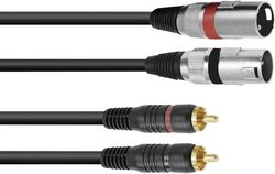 Przejściówka Omnitronic 3022522D [2x złącze męskie XLR 3 pin - 2x złącze męskie RCA/cinch] 3.00 m