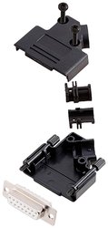 Zestaw listew żeńskich D-Sub encitech D45PK-P-15-DMS-W-K 6355-8035-12, rzędy: 2, styki: 15, 45 °, 1 szt.