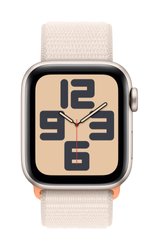 Apple Watch SE GPS 40 mm Aluminiowa obudowa Starlight ze sportową pętlą Starlight Apple Watch SE (2023) GPS 40 mm Obudowa aluminiowa Sport Loop Gwiezdne światło