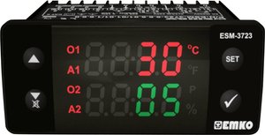 Termostat Emko ESM-3723.2.1.5.0.1/01.01/1.0.0.0 Pt100 0 do 100 °C Przekaźnik 5 A (D x S x W) 65 x 76 x 35 mm