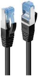 Kabel LAN LINDY 47176, 1 szt., RJ45, CAT 6, S/FTP, 0.50 m, czarny