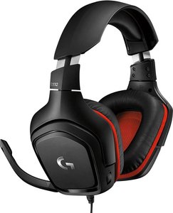 Zestaw słuchawkowy Over Ear Logitech Gaming G332 981-000757 Stereo czarny, czerwony