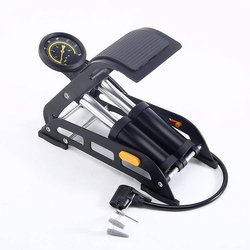 IWH 019701 Pompka nożna  10 bar z manometrem analogowym, 2 cylindry