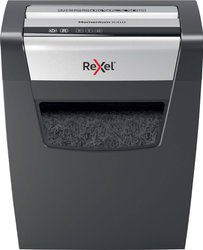 Rexel Momentum X410 Niszczarka 10 ark. Cięcie na drobne elem. 4 x 28 mm P-4 23 l Niszczy także spinacze do papieru, zszywki