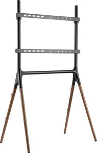 Statyw podłogowy do płaskich ekranów z 4 nogami, z wykończeniem z prawdziwego drewna Stojak do telewizora My Wall HT 28 L, 124,5 cm (49'') - 177,8 cm (70'')