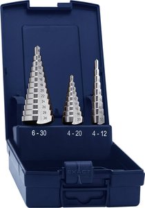 Zestaw wierteł stożkowych stopniowych Eventus by Exact  15332 4 - 12 mm, 4 - 20 mm, 4 - 30 mm 1 zest.