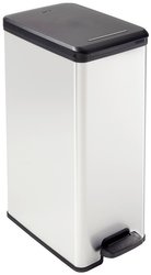 E-COM - Kosz DECO SLIM 40L, czarny / srebrny metalik Kosz na śmieci Curver DECO Bin 240640,40 l, 1 szt.