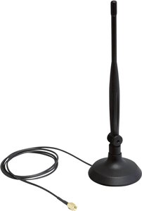 Antena Wi-Fi Delock 88413, z magnetyczną stopką i elastycznym przegubem, 2,4 GHz, RP-SMA, 4 dB