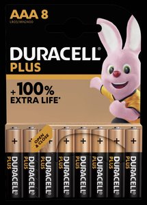 Bateria AAA/R03 Duracell Plus-AAA K8  1.5 V 8 szt.