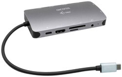 Stacja dokująca USB-C® Dicota Stacja dokująca USB-C® D31955 Odpowiedni dla marki: uniwersalny  zasilanie USB-C®, zintegrowany czytnik kart