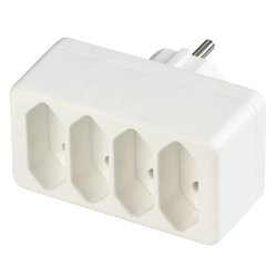 Adapter gniazda Euro 4-kierunkowy biały REV 0512738777