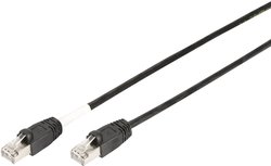 Zewnętrzny kabel połączeniowy DIGITUS Professional CAT 6 S-FTP, AWG 27/7, skrętka, 3 m długości, czarny Kabel LAN Digitus DK-1644-030/BL-OD, 1 szt., RJ45, CAT 6, S/FTP, 3.00 m, czarny