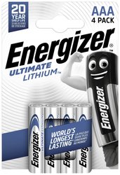 Baterie litowe AAA (R03) Energizer Hi Energy, zestaw 4 szt. Zestaw 4 baterii litowych Energizer Hi Energy 1,5V AAA