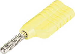 Listwa pin - męska Złącze męskie proste Średnica pinu: 4 mm żółty Schnepp S 4041 S 1 szt.