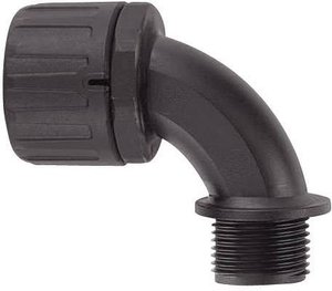 Dławica kątowa HellermannTyton HelaGuard HG34-90-M32, O 28.1 mm, czarna