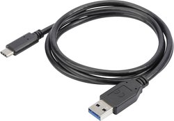 Digitus Kabel USB USB 2.0 Złącze męskie USB-C®, Złącze męskie USB-A 1.00 m czarny 3 szt. ekranowanie, podwójne ekranowanie