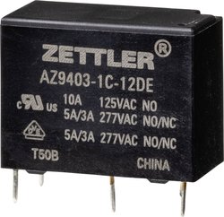 Przekaźnik mocy Zettler Electronics AZ9403-1C-12DE 2349917, monostabilny, 1 cewka, 277 V/AC, 5 A, 1 szt.
