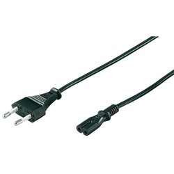 Kabel zasilający, 1.5 m, czarny, Goobay 50084,