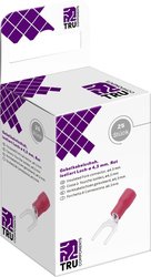 TRU COMPONENTS T2010C301 Złącze widełkowe 0.5 mm² 1.5 mm² Średnica otworu=4.3 mm Izolowane częściowo czerwony 25 szt.
