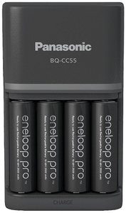 Ładowarka do akumulatorów Panasonic Smart & Quick BQ-CC55 +4x eneloop Pro AA NiMH