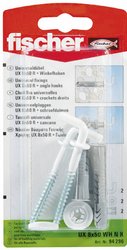 Kołki rozporowe z hakiem kątowym i kołnierzem Fischer 94296 UX, 8 x 50 mm, 2 szt.