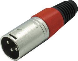 Złącze męskie XLR Kash 55002-R, CuZn (mosiądz), złącze męskie proste, 1 szt.