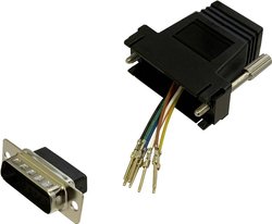 Adapter BKL Electronic 10121122 złącze męskie D-SUB 15-pin - złącze żeńskie RJ45