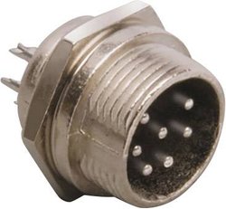 Złącze męskie DIN miniaturowe  TRU COMPONENTS 1578963, miedź, złącze męskie do wbudowania pionowego, 1 szt.