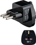 Przejściówka, adapter podróżny, wtyczka Włochy, kolor czarny