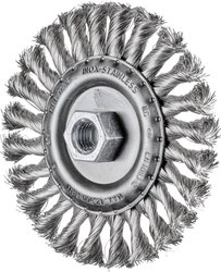 PFERD Szczotka okrągła pleciona RBG Ø 115 x 12 mm Drut ze stali nierdzewnej M14 Ø 0,35 do szlifierki kątowej 43312004 1 szt.