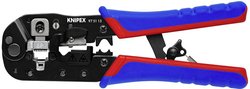 Szczypce do zaciskania Knipex 97 51 13 do złączy modułowych RJ45, oksydowane 191 mm Zaciskarka Knipex 97 51 13