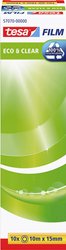 tesafilm® Eco & Clear przezroczysta taśma samoprzylepna — do klejenia przyjaznego dla środowiska Folia samoprzylepna tesa Eco & Clear 57070-00000-01 (D x S) 10 m x 15 mm 10 m 10 szt.