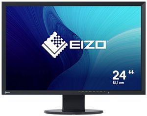 EIZO EV2430-BK Monitor EEK E (A - G) 61.2 cm (24.1 cal) 1920 x 1200 px 16:10 14 ms VGA, DVI, DisplayPort, Audio-Line-in, słuchawki (jack 3,5 mm), USB 2.0 LCD (IPS)