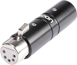 Adapter XLR HI-X3X5-MF złącze męskie XLR - złącze żeńskie XLR  Hicon HI-X3X5-MF  1 szt.