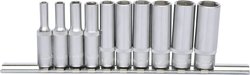 Zestaw nasadek sześciokątnych 1/4",, długie, 10 szt. 4-13mm Zestaw kluczy nasadowych KS Tools 917.0610 917.0610