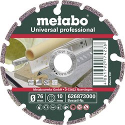 Tarcza tnąca diamentowa Metabo UP Professional 626873000 76 mm 1 szt.