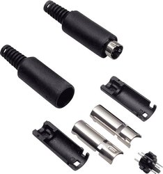 Złącze męskie DIN miniaturowe  0204005 BKL Electronic 0204005 złącze męskie proste Ilość styków: 7  czarny 1 szt.