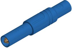 Złącze bananowe SKS Hirschmann LAS S G  niebies.