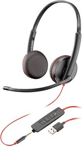 Zestaw słuchawkowy On Ear Plantronics Blackwire C3225 binaural 209747-201 Stereo czarny