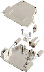 Obudowa złącza D-SUB Ilość styków: 9 tworzywo sztuczne, metalizowane 180 °, 45 ° srebrny MH Connectors MHDSSK-M-09-L-K 1 szt.
