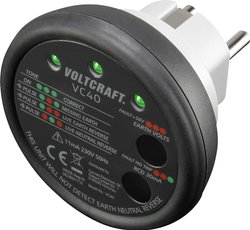 Tester gniazdek VOLTCRAFT VC40 CAT II 300 V