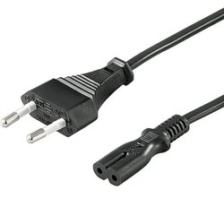 Kabel zasilający Goobay 1.8 m ósemka czarny prosty