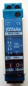 Eltako Przekaźnik przełączający Sterowanie Zasilanie Sterowanie 1,9 W R12-110-1 Przekaźnik przełączający Eltako 22110054 12 V 8 A 1 NO, 1 NC  1 szt.